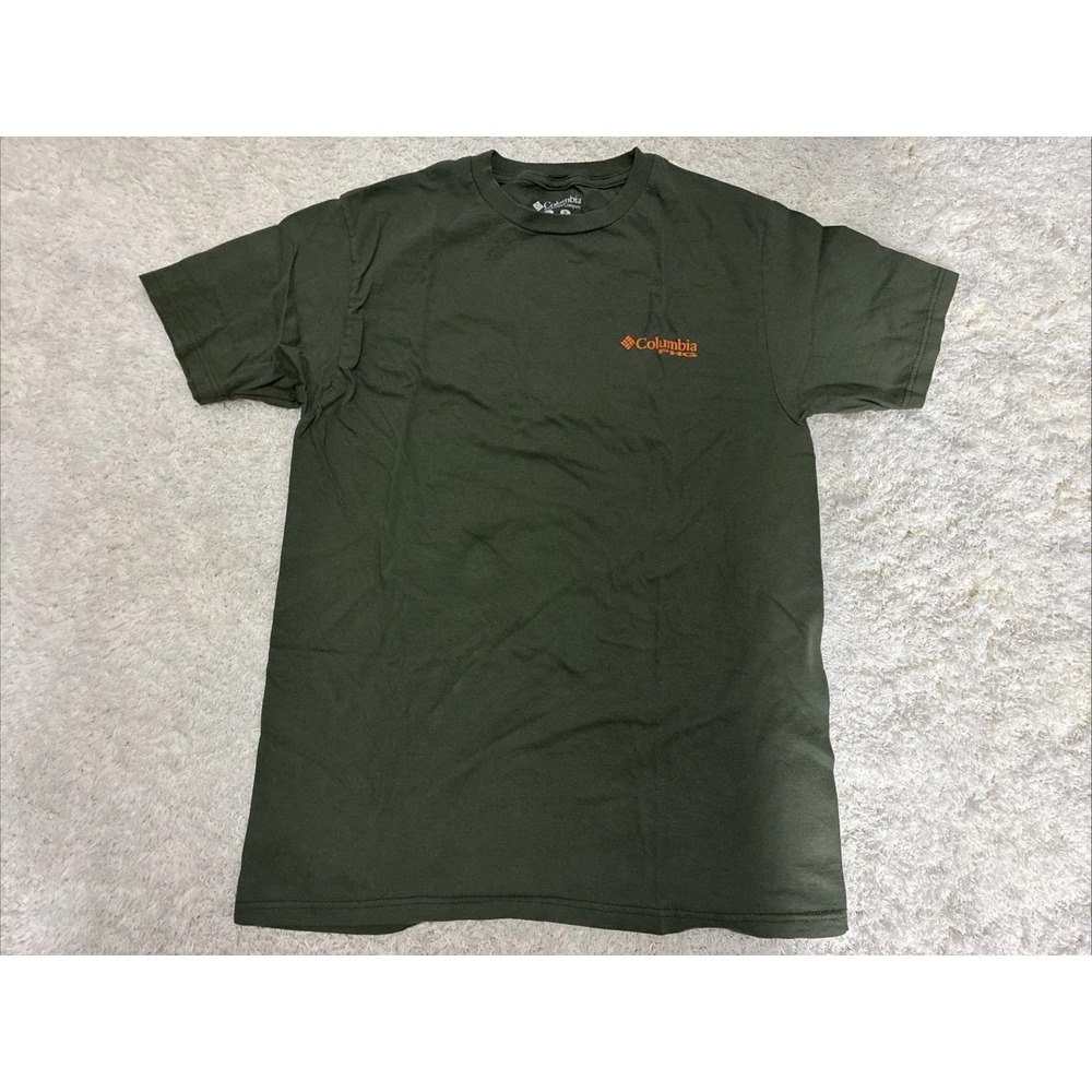 Columbia PHG Shirt Mens M Green Short Sleeve Crew Cotton Tee Graphic Logo